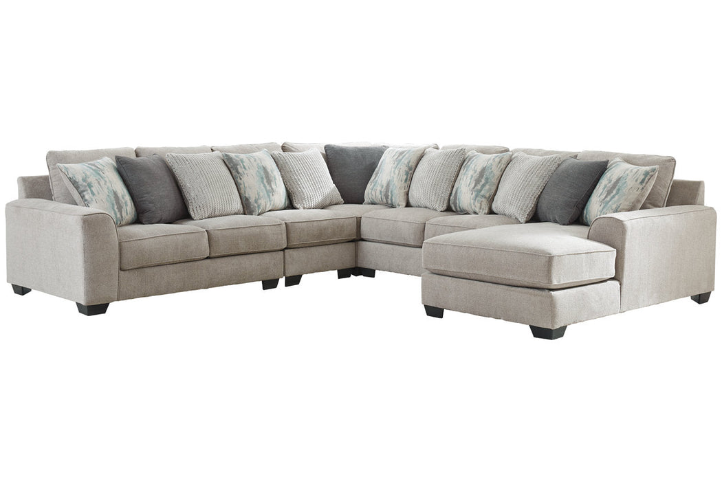 Ardsley Pewter 5-Piece RAF Sectional