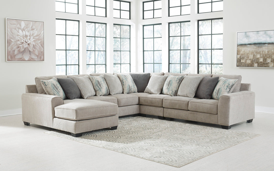 Ardsley Pewter 5-Piece LAF Sectional