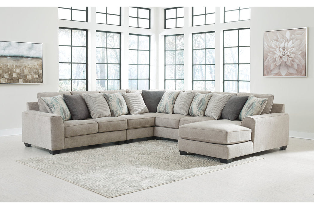 Ardsley Pewter 5-Piece RAF Sectional