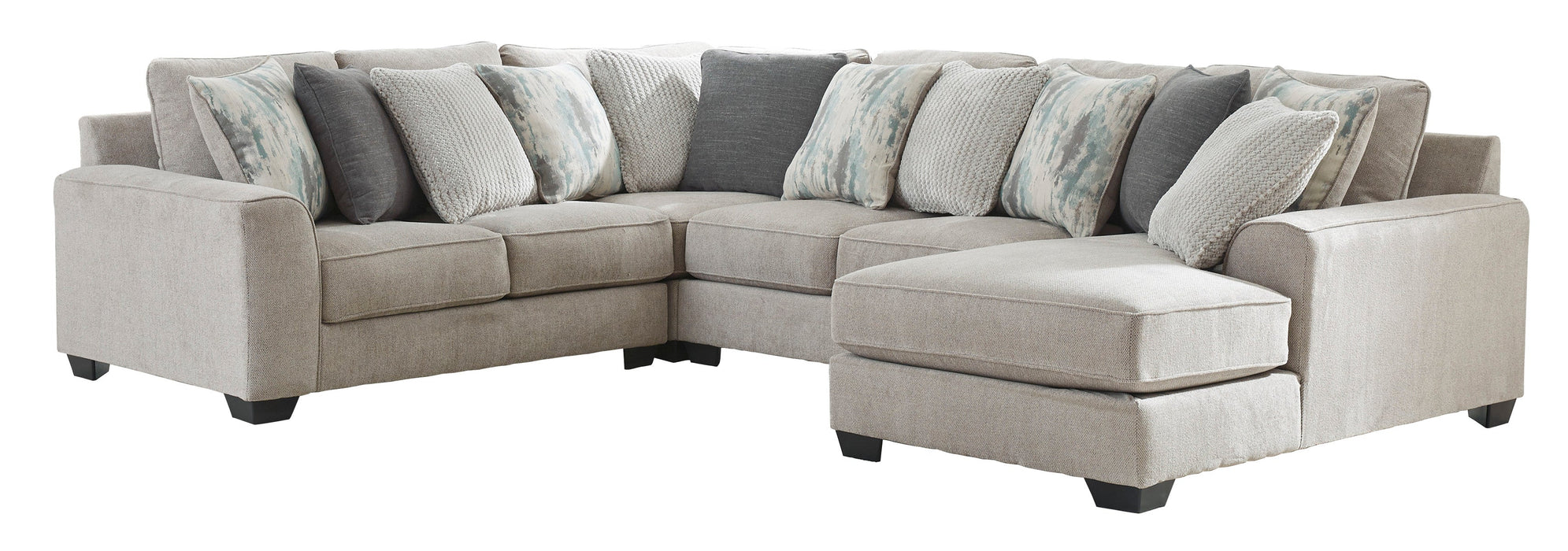 Ardsley Pewter 4-Piece RAF Sectional