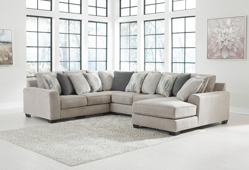 Ardsley Pewter 4-Piece RAF Sectional