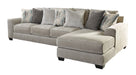 Ardsley Pewter 2-Piece Large RAF Sectional -  - Lara Furniture