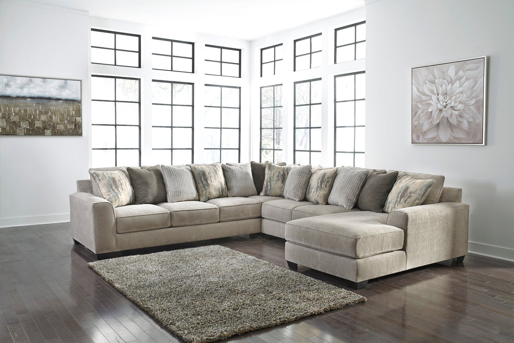 Ardsley Pewter 4-Piece Large RAF Sectional