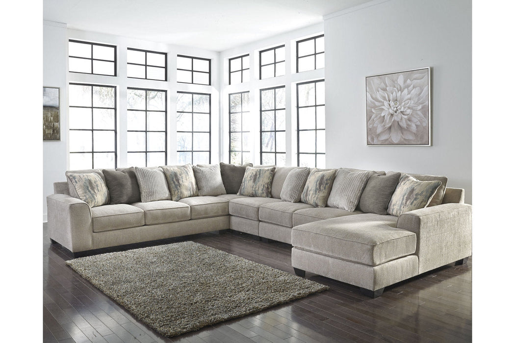 Ardsley Pewter 5-Piece Large RAF Sectional