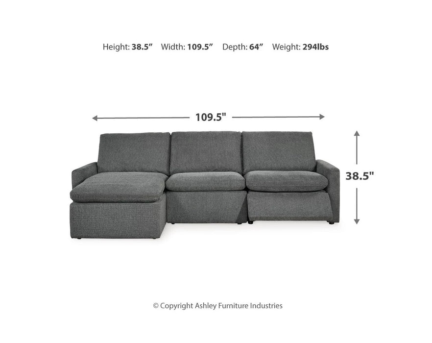 Hartsdale 3-Piece Laf Reclining Sofa Chaise