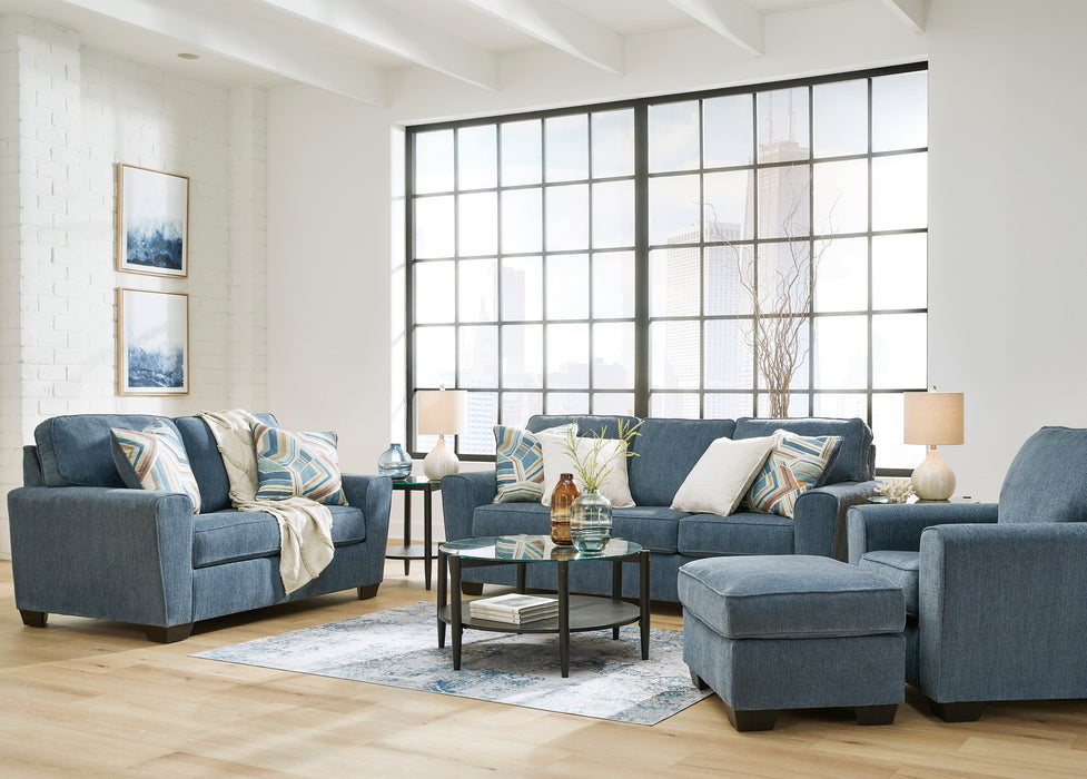 Cashton Blue Living Room Set