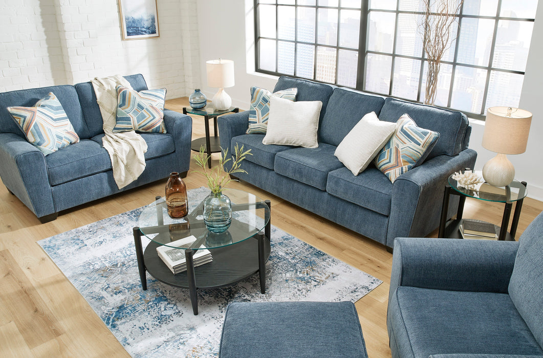 Cashton Blue Living Room Set