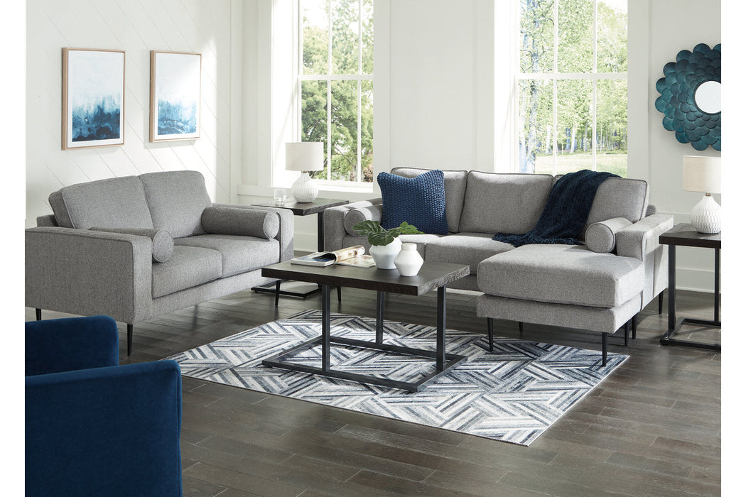 Hazela Charcoal Sofa Chaise and Loveseat -  Ashley - Lara Furniture