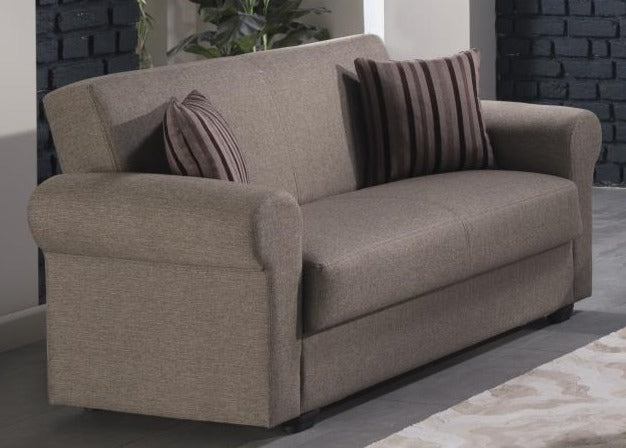 Elita S Love Seat (Redeyef Brown)