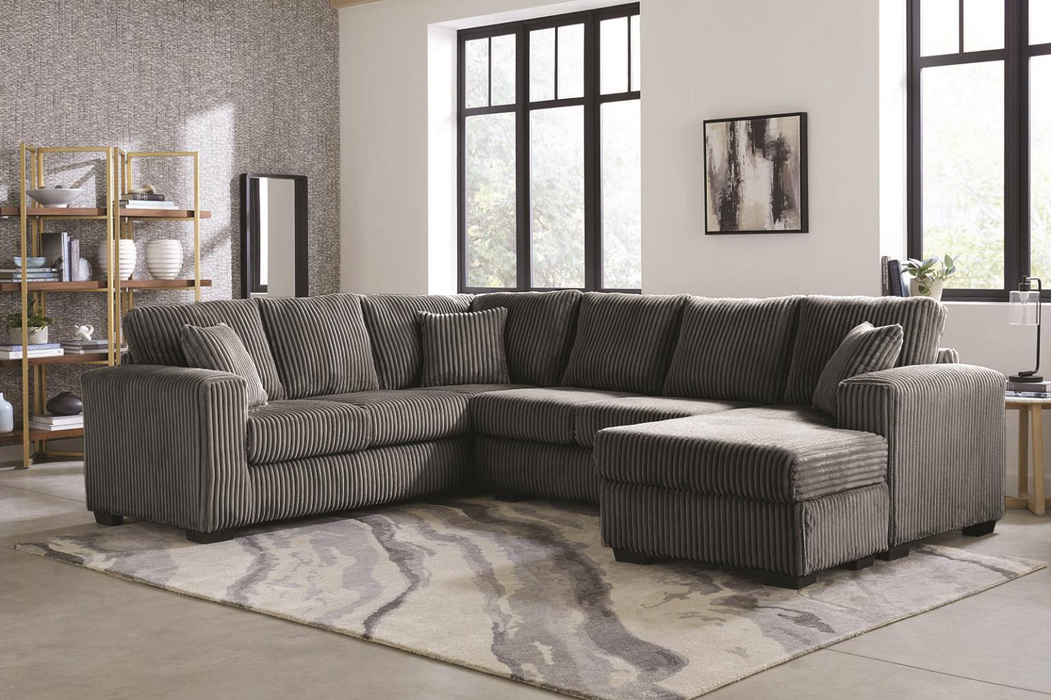 Tate Dark Gray 3-Piece Sectional