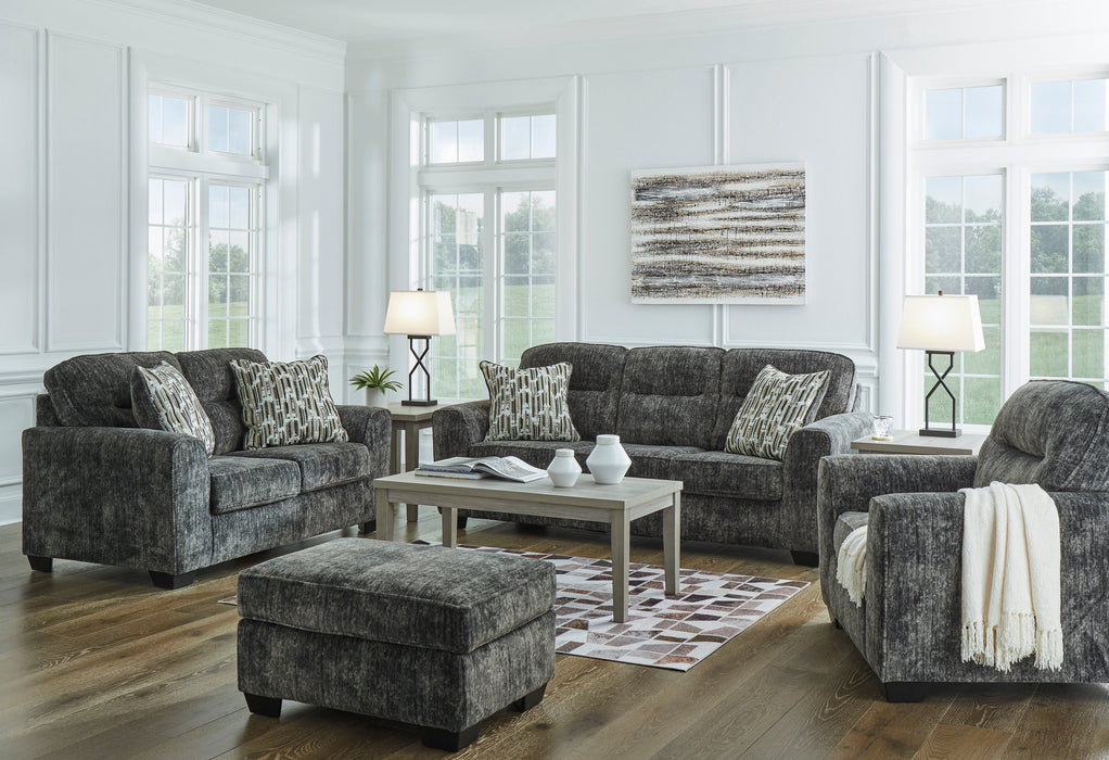 Lonoke Gunmetal Living Room Set