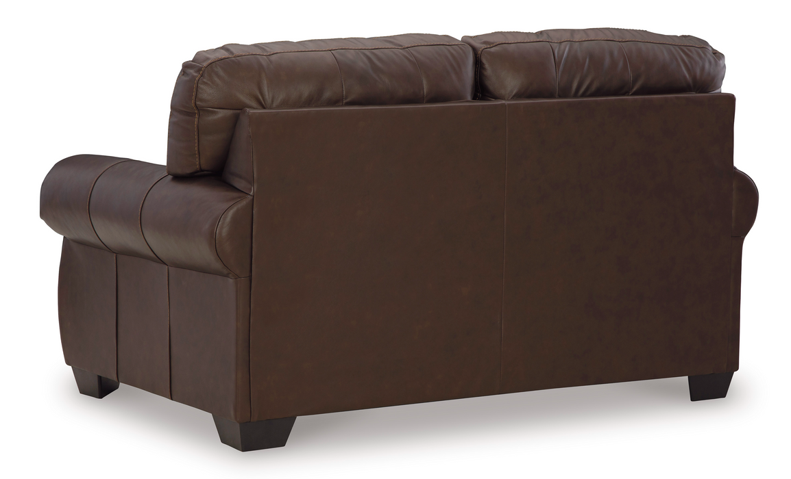 Colleton Dark Brown Leather Living Room Set