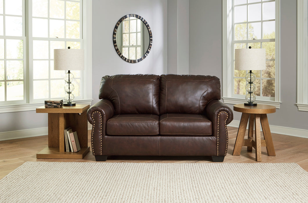 Colleton Dark Brown Leather Living Room Set