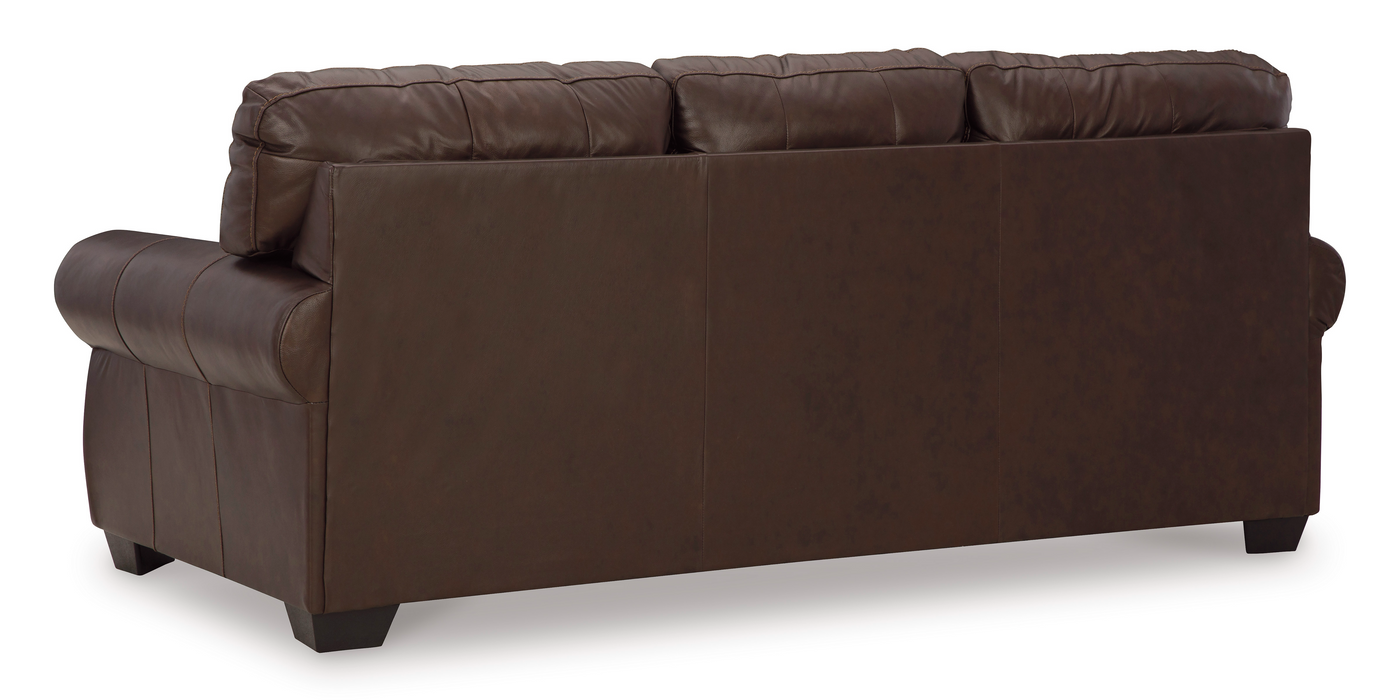 Colleton Dark Brown Leather Living Room Set