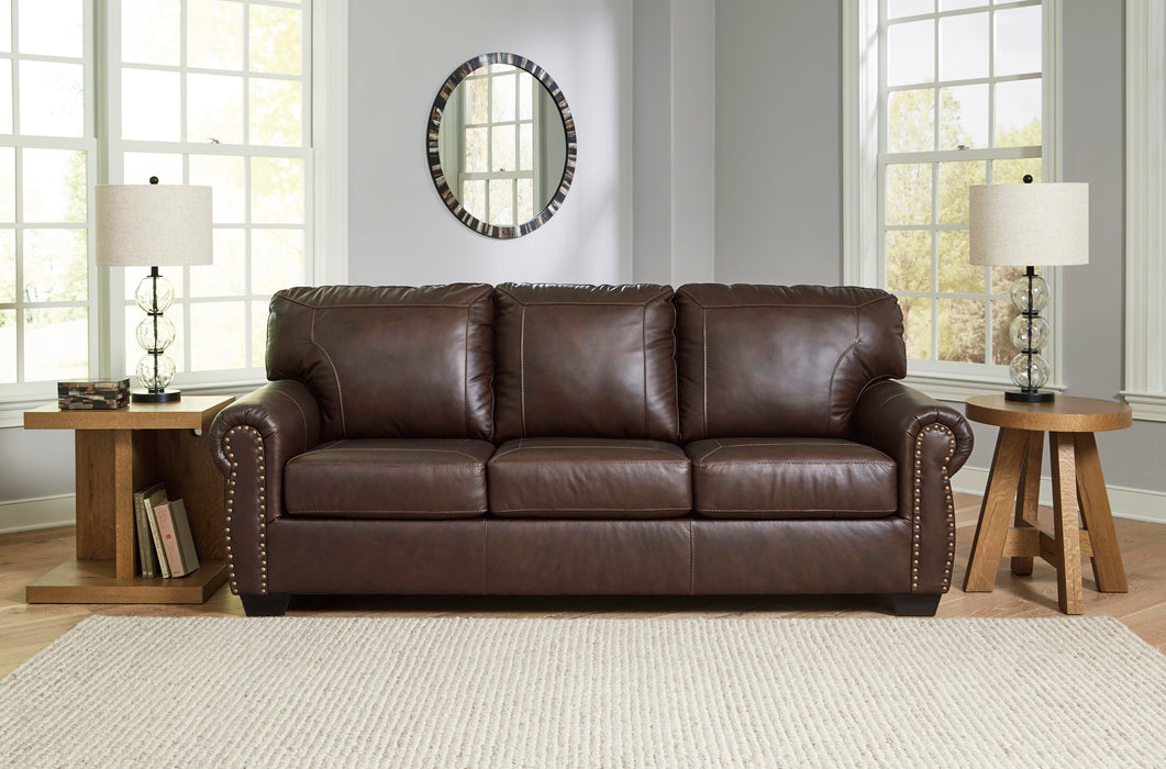 Colleton Dark Brown Leather Living Room Set