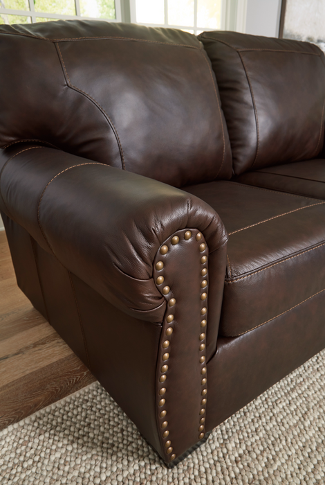 Colleton Dark Brown Leather Living Room Set