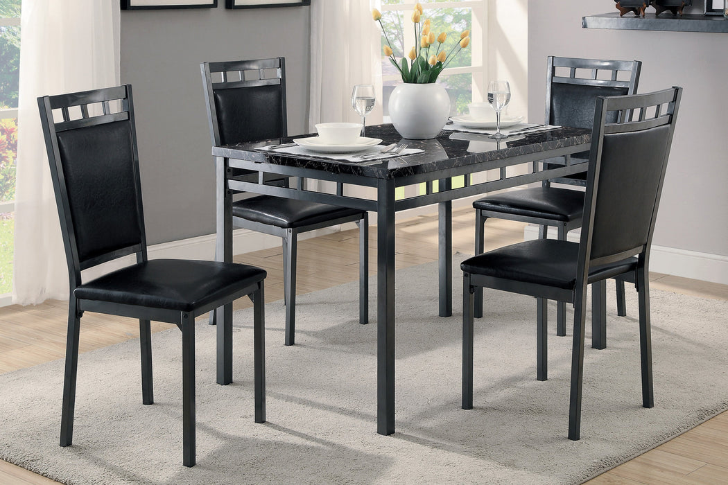 Olney Black/Dark Brown 5-Piece Dining Set