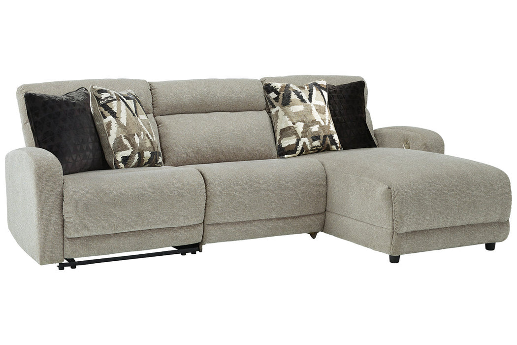 Colleyville Stone 3-Piece Power Reclining Sectional with Chaise