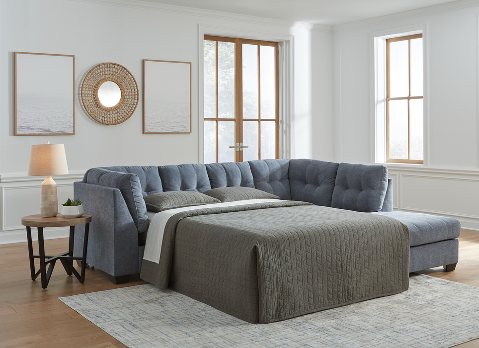 Marleton Denim 2-Piece Sleeper RAF Sectional with Chaise