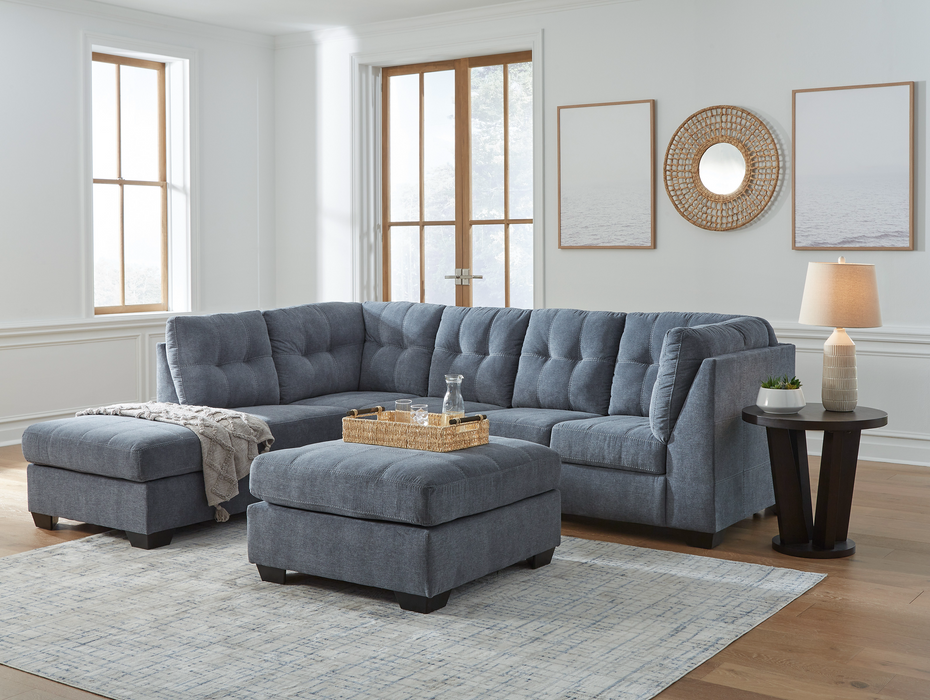 Marleton Denim 2-Piece LAF Sectional with Chaise