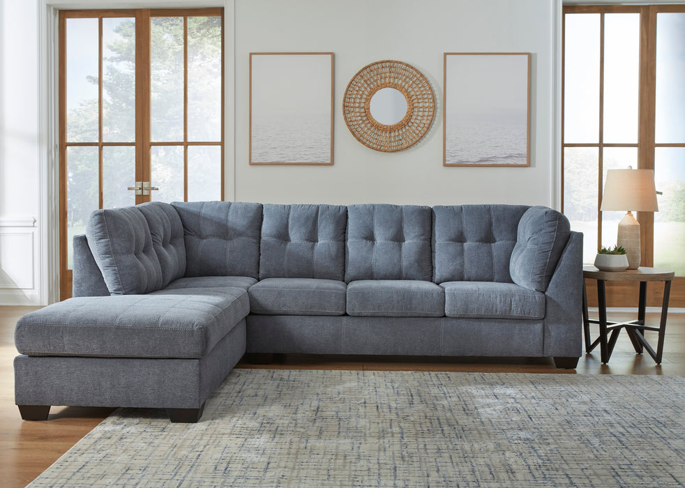 Marleton Denim 2-Piece LAF Sectional with Chaise