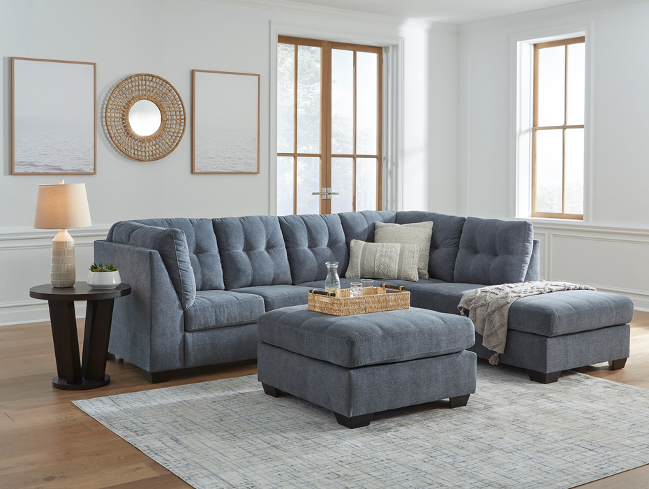 Marleton Denim 2-Piece RAF Sectional with Chaise