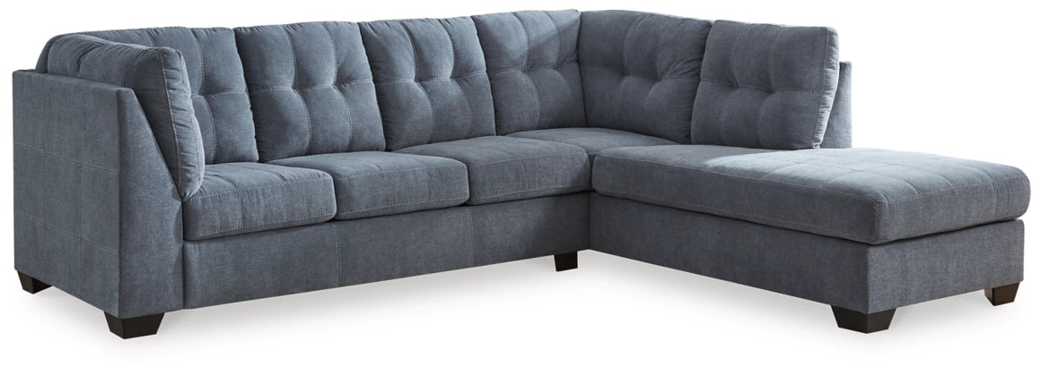 Marleton Denim 2-Piece Sleeper RAF Sectional with Chaise