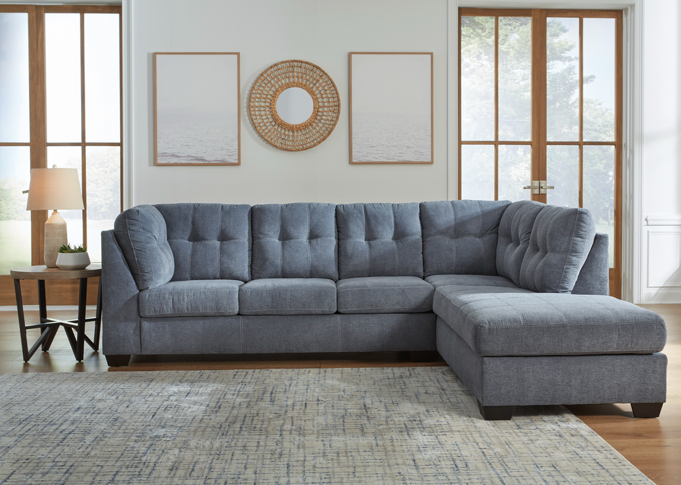 Marleton Denim 2-Piece RAF Sectional with Chaise