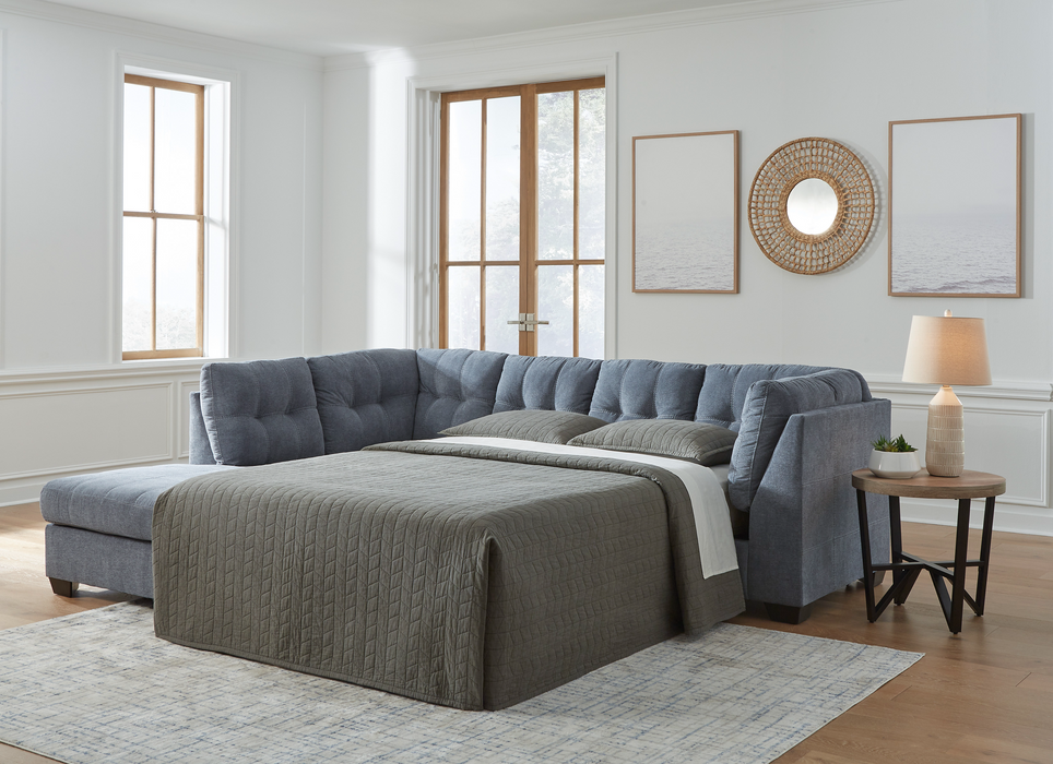 Marleton Denim 2-Piece Sleeper LAF Sectional with Chaise