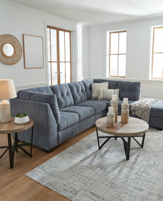 Marleton Denim 2-Piece RAF Sectional with Chaise