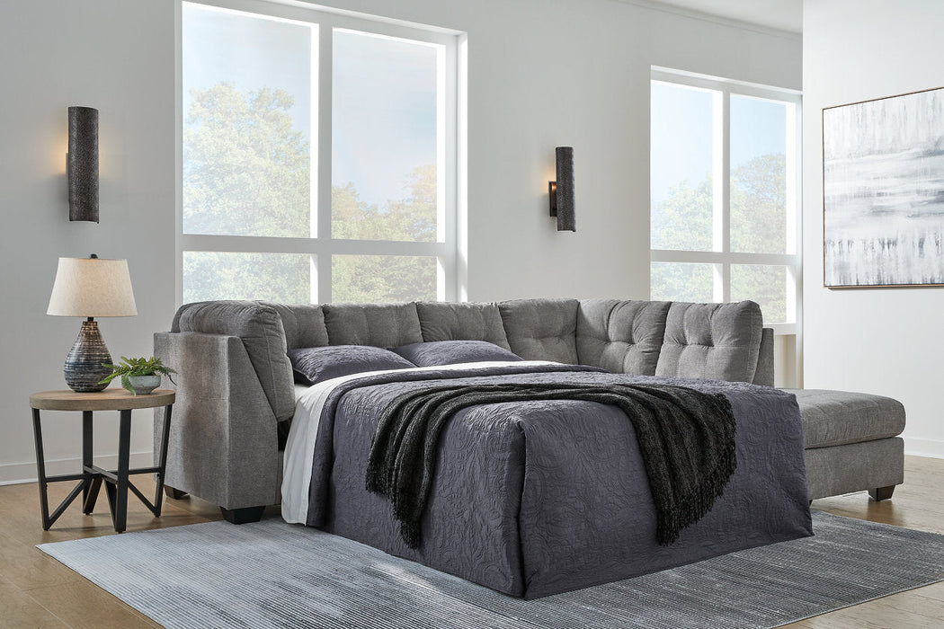 Marleton Gray 2-Piece Sleeper Sectional with Chaise