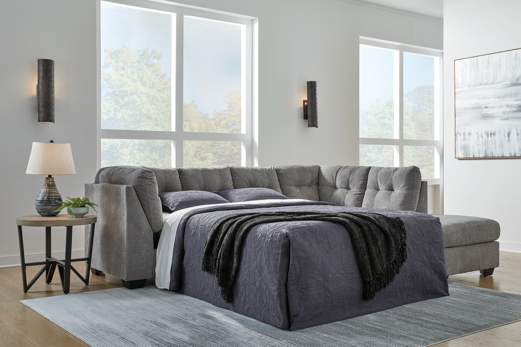 Marleton Gray 2-Piece Sleeper RAF Sectional with Chaise