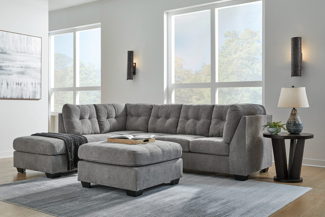 Marleton Gray 2-Piece LAF Sectional with Chaise