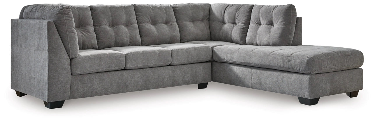 Marleton Gray 2-Piece Sleeper RAF Sectional with Chaise