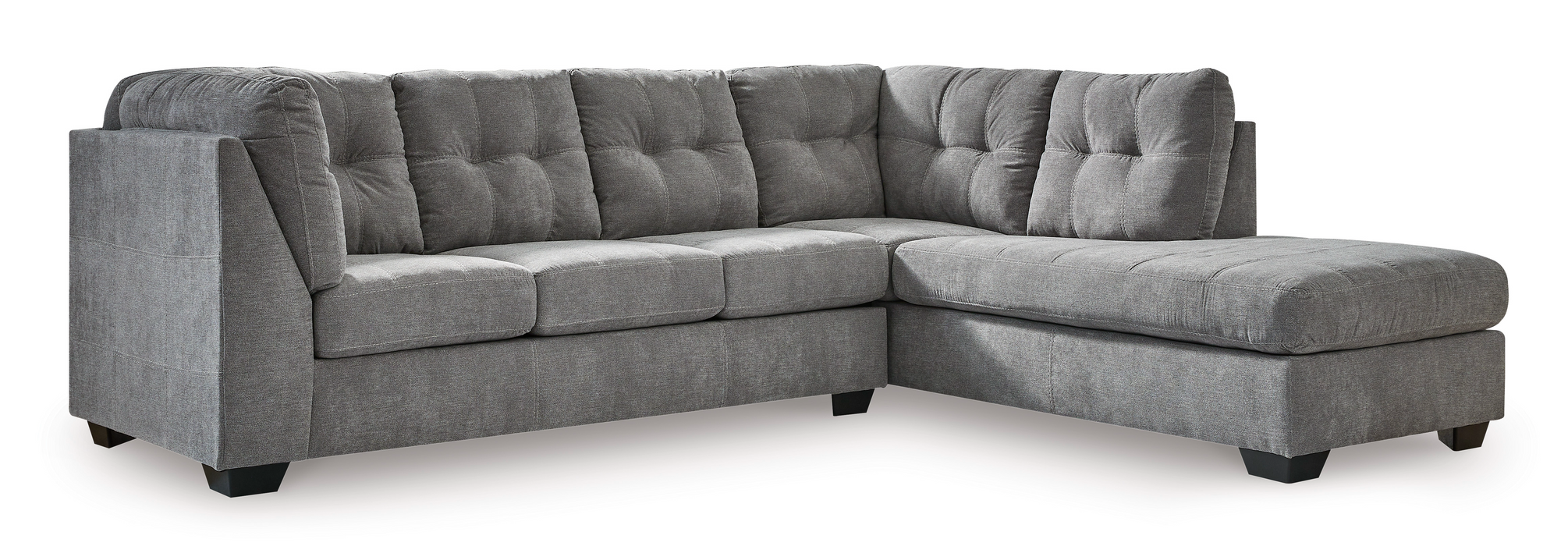 Marleton Gray 2-Piece RAF Sectional with Chaise