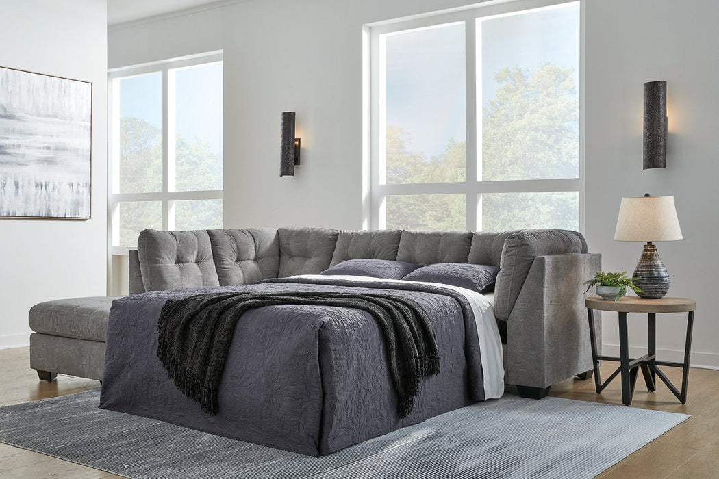 Marleton Gray 2-Piece Sleeper Sectional with Chaise