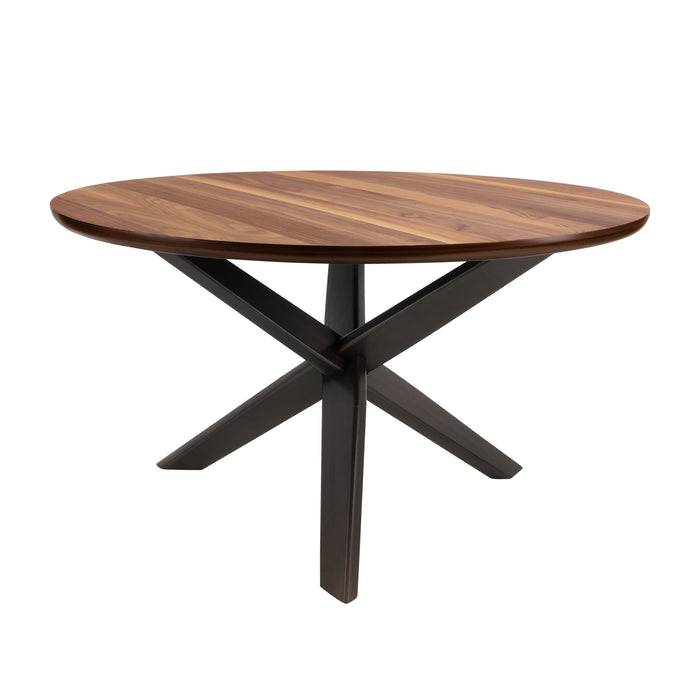 Nelina Walnut/Espresso Round Dining Set