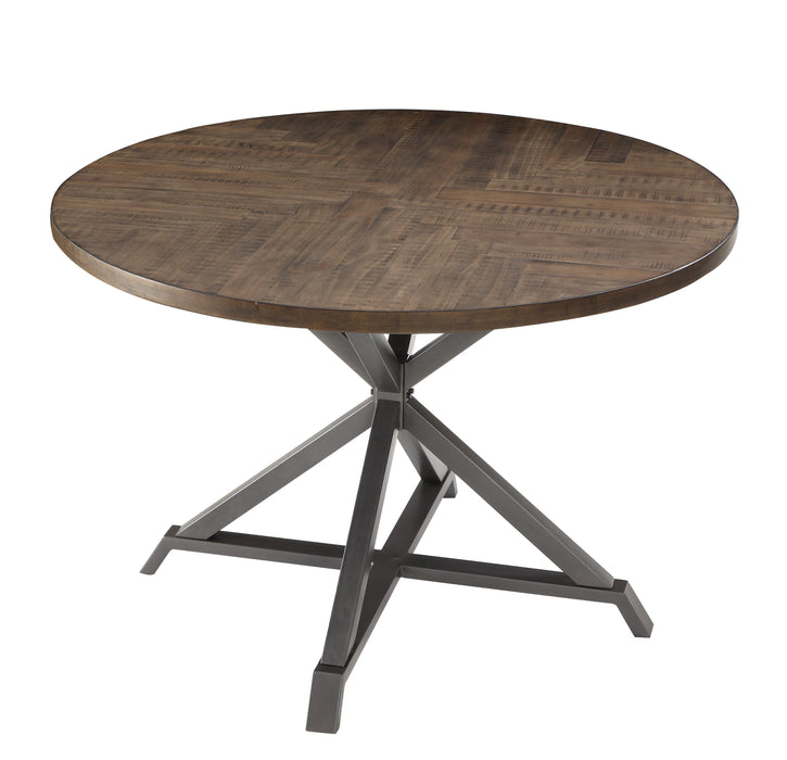 Fideo Brown/Gray Round Dining Set