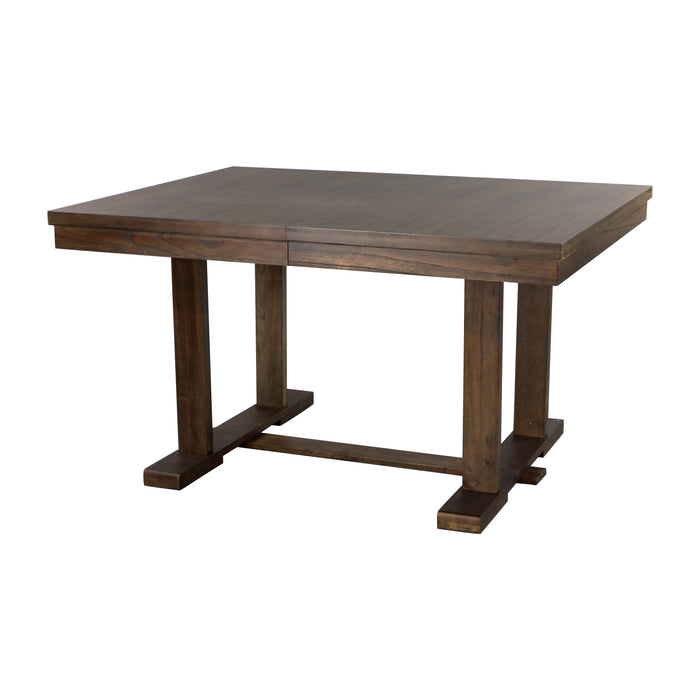 Wieland Rustic Brown Extendable Dining Set