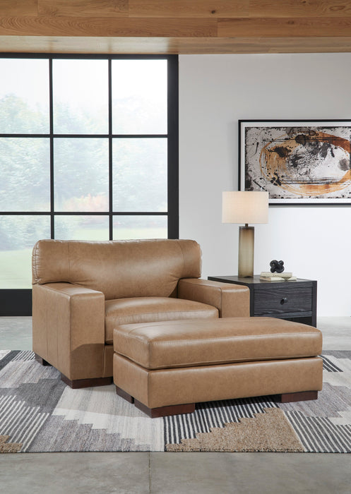 Lombardia Tumbleweed Leather Living Room Set