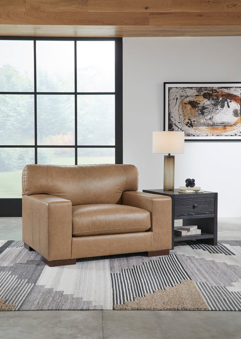 Lombardia Tumbleweed Leather Living Room Set