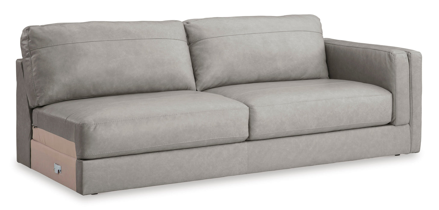 Amiata Glacier Leather 2-Piece LAF Sectional