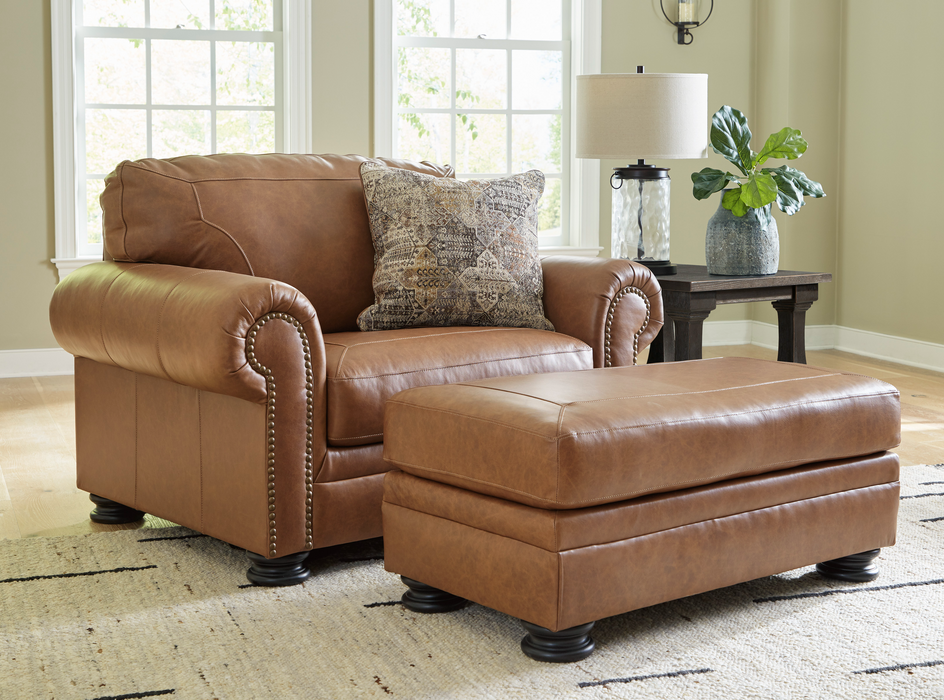 Carianna Caramel Leather Living Room Set