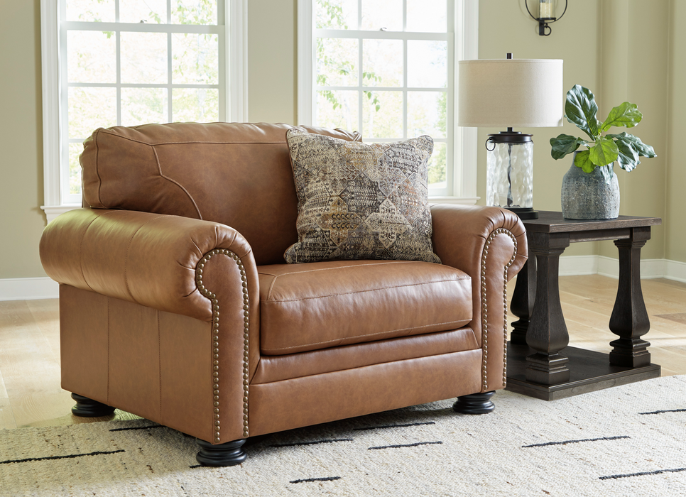 Carianna Caramel Leather Living Room Set