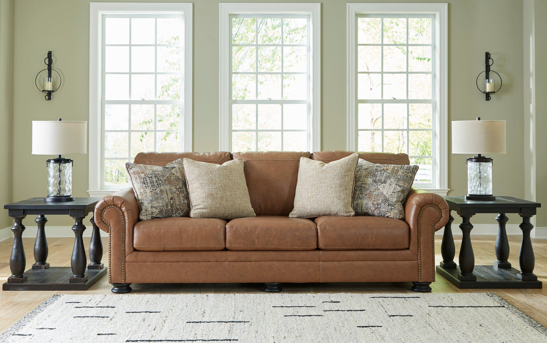 Carianna Caramel Leather Living Room Set