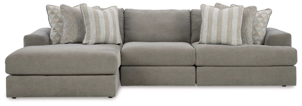 Avaliyah 3-Piece Ash LAF Sectional with Chaise