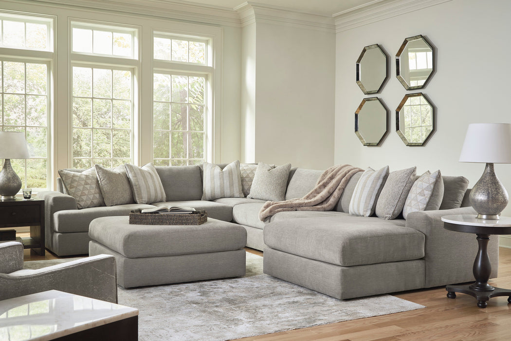 Avaliyah Ash 7-Piece RAF Chaise Sectional