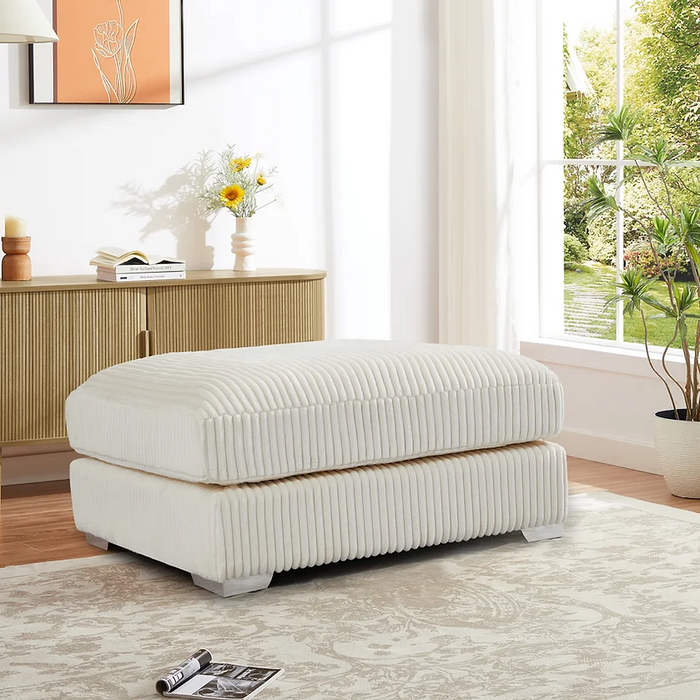 London Cream Ottoman