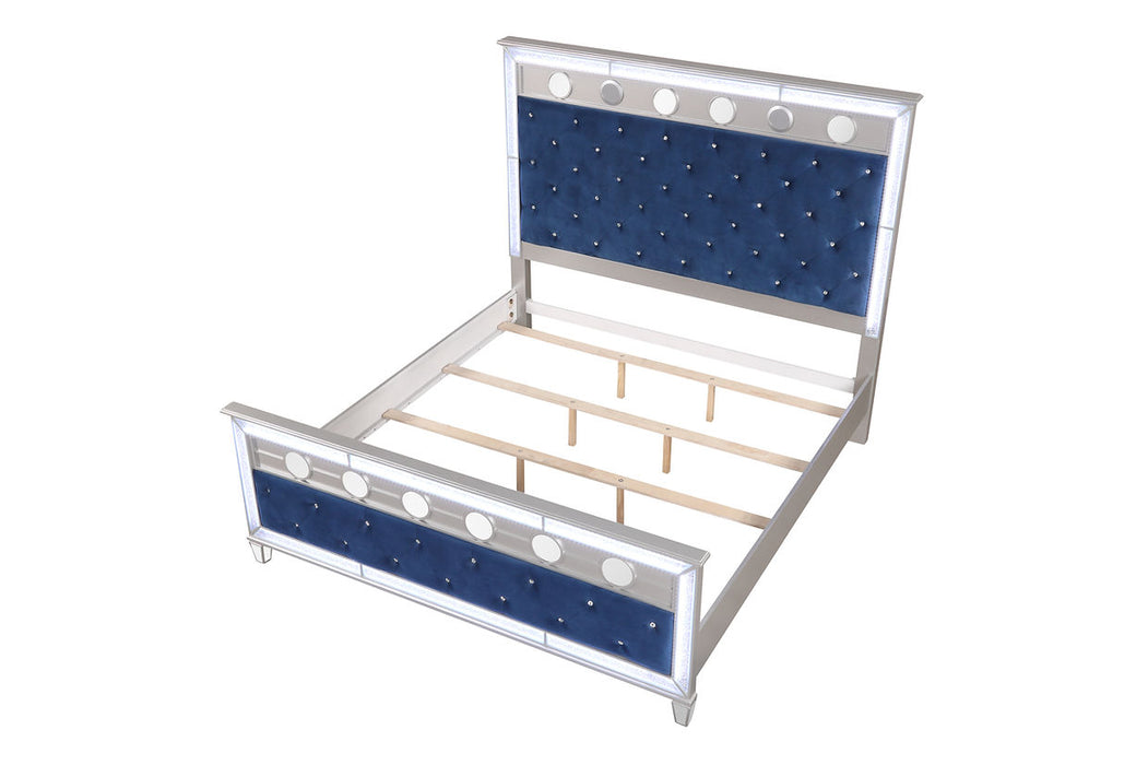 Gemma Blue LED Bedroom Set