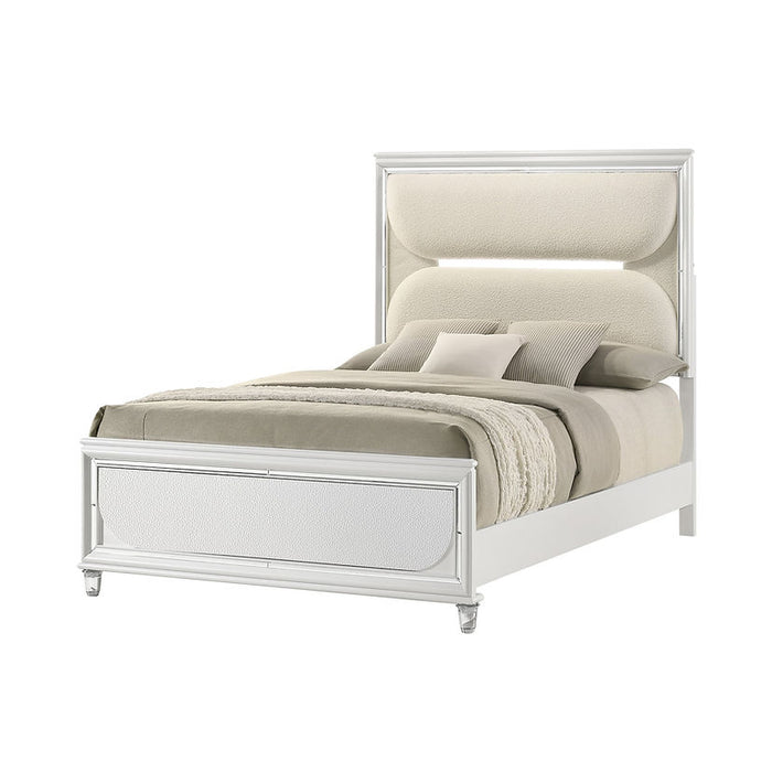 Linda White LED Panel Bedroom Set